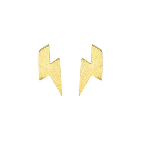 Lightening Bolt Stud Earrings - Picture 5 of 9